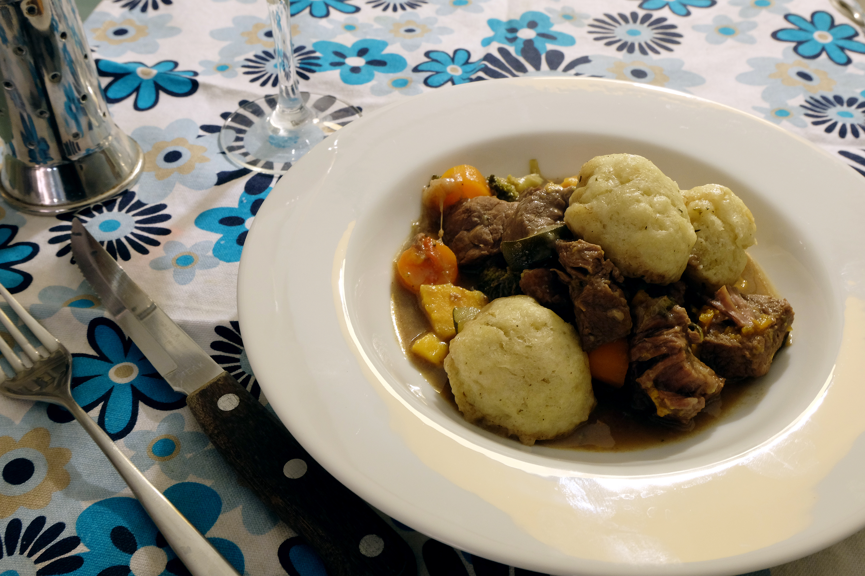 A recipe – Easy beef stew with ‘cacio & pepe’ dumplings