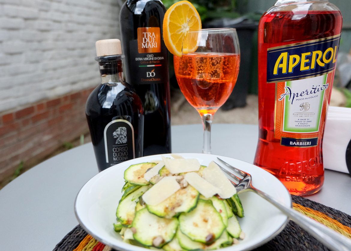 Featured Post Image - Two recipes – Aperol Spritz & courgette salad