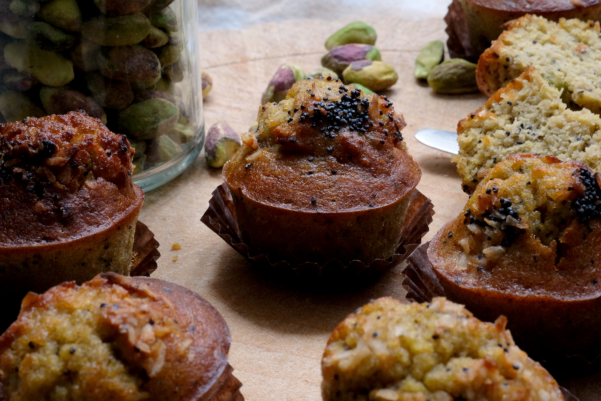 A recipe – Pistachio, poppy seeds & lemon muffins