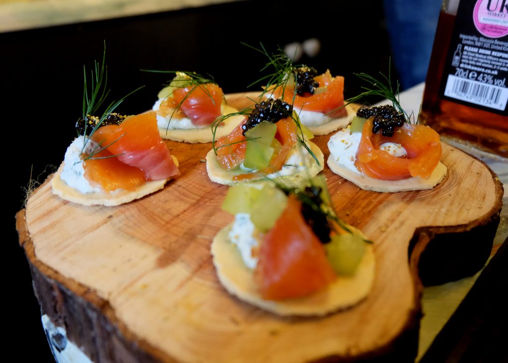 Salmon canapes